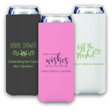 Design Your Own Bridal Shower Collapsible Slim Koozies