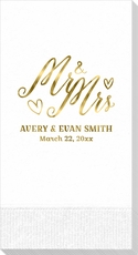 Mr. and Mrs. Hearts Guest Towels