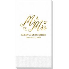 Mr. and Mrs. Hearts Guest Towels