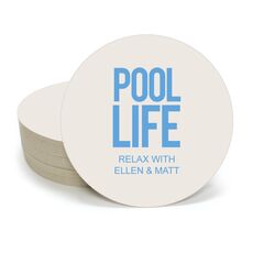 Pool Life Round Coasters