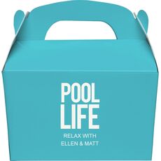 Pool Life Gable Favor Boxes