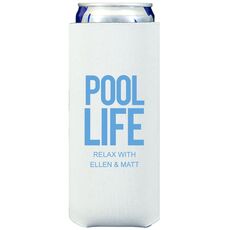 Pool Life Collapsible Slim Koozies