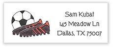 Soccer Stud Return Address Labels