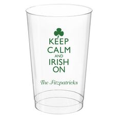Keep Calm and Irish On Clear Plastic Cups