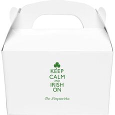 Keep Calm and Irish On Gable Favor Boxes