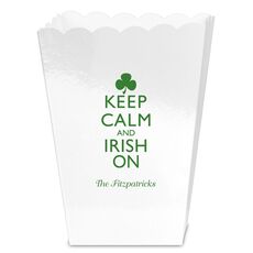 Keep Calm and Irish On Mini Popcorn Boxes