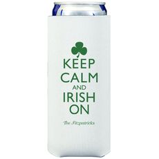 Keep Calm and Irish On Collapsible Slim Koozies