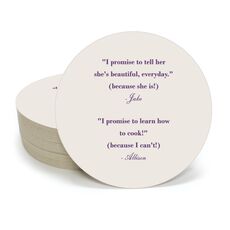 Your Personalized Text Round Coasters