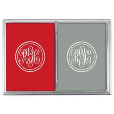 Double Circle Monogram Double Deck Playing Cards