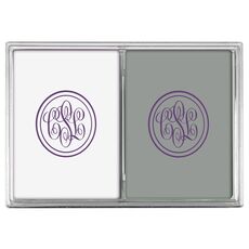 Double Circle Monogram Double Deck Playing Cards