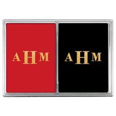 Sophisticated Monogram Double Deck Playing Cards