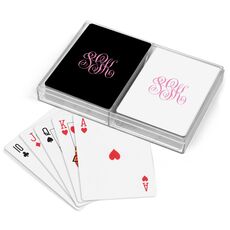 Interlocking Script Monogram Double Deck Playing Cards