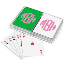 Rounded Monogram Double Deck Playing Cards