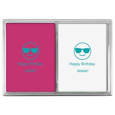 Sunglasses Emoji Double Deck Playing Cards