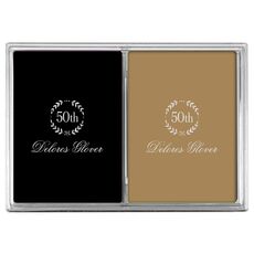 50th Wreath Double Deck Playing Cards