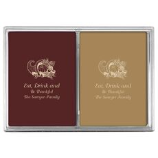 Thanksgiving Horn Double Deck Playing Cards