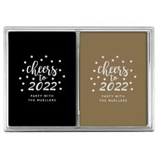 Confetti Dots Cheers to the New Year Double Deck Playing Cards