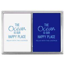 The Ocean is Our Happy Place Double Deck Playing Cards