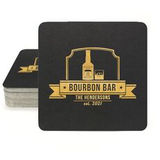 Bourbon Bar Square Coasters