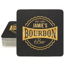 My Bourbon Bar Square Coasters