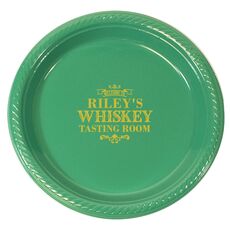 Whiskey Tasting Room Plastic Plates