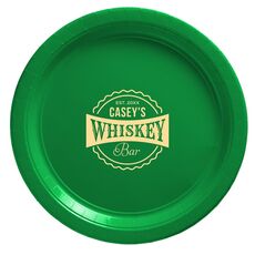 Whiskey Bar Label Paper Plates