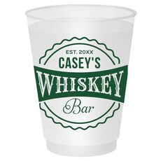 Whiskey Bar Label Shatterproof Cups