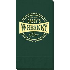 Whiskey Bar Label Guest Towels