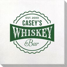 Whiskey Bar Label Bamboo Luxe Napkins