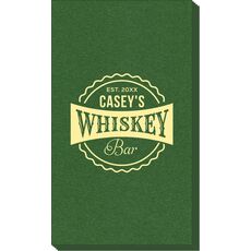 Whiskey Bar Label Linen Like Guest Towels