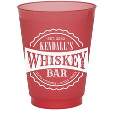 Good Friends Good Times Whiskey Bar Colored Shatterproof Cups
