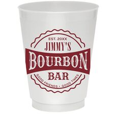 Good Friends Good Times Bourbon Bar Colored Shatterproof Cups