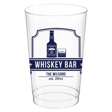 Whiskey Bar Clear Plastic Cups