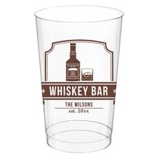 Whiskey Bar Clear Plastic Cups