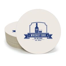 Whiskey Bar Round Coasters