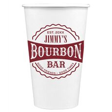 Good Friends Good Times Bourbon Bar Paper Coffee Cups