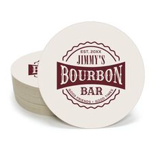 Good Friends Good Times Bourbon Bar Round Coasters