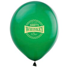 Whiskey Bar Label Latex Balloons