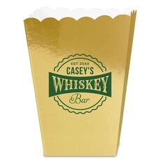 Whiskey Bar Label Mini Popcorn Boxes