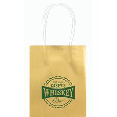 Whiskey Bar Label Mini Twisted Handled Bags