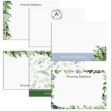 Green Sprigs and Buds 4x3 Post-it® Notes