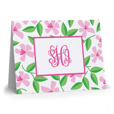 Pink Blossom Folded Note Cards
