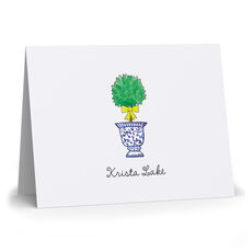 Topiary Folded Note Cards