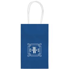 Greek Key Monogram Medium Twisted Handled Bags