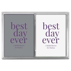 Best Day Ever Big Word Double Deck Playing Cards