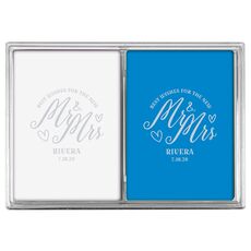 Mr. and Mrs. Best Wishes Double Deck Playing Cards