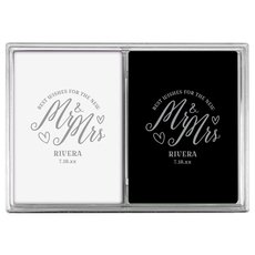 Mr. and Mrs. Best Wishes Double Deck Playing Cards