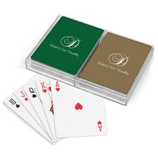 Elegant Initial Double Deck Playing Cards