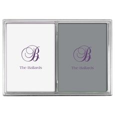 Elegant Initial Double Deck Playing Cards