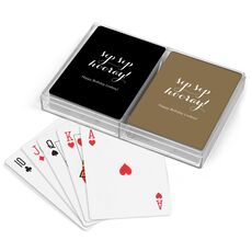 Elegant Sip Sip Hooray Double Deck Playing Cards